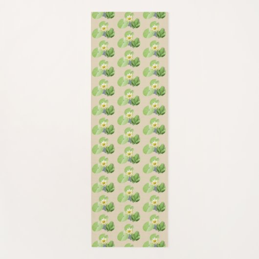 カエルおよびスイレンの浮いている葉 ヨガマット (正面)