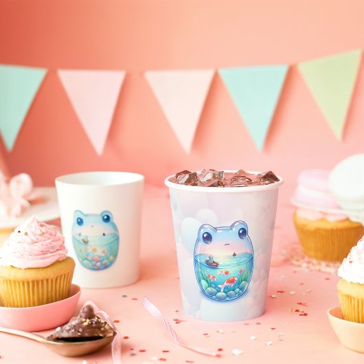 カエルお洒落の冒険 紙コップ