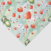 カエルお洒落の多くのハート 薄葉紙 (詳細)