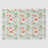 カエルお洒落の多くのハート 薄葉紙 (正面)