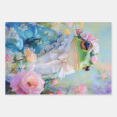 カエルお洒落プリンスラッピング紙シート ラッピングペーパーシート (正面3)