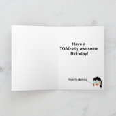 カエルお洒落誕生日カード、カエル誕生日カード カード (内部)