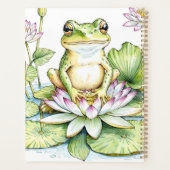 カエルお洒落、カエルと《植物》スイレン、《植物》スイレン プランナー手帳 (裏面)