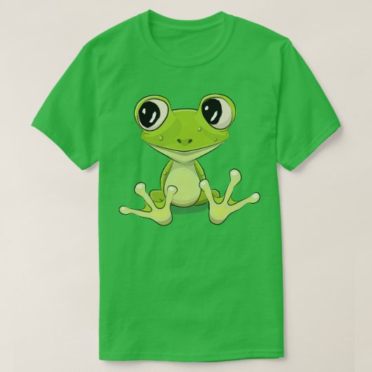 カエルかわいいかわいい漫画1 Tシャツ (デザイン正面)