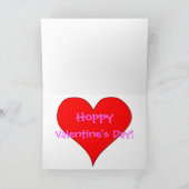 カエルかわいいハッピーホッピーバレンタインデーハート シーズンカード (内部)