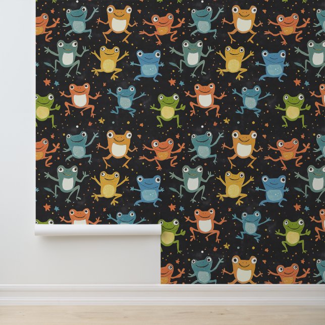 カエルかわいいフロギーパターンチョークスケッチ 壁紙 (アプリケーション)