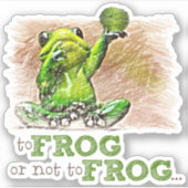 カエルかカエルか… シール (正面)