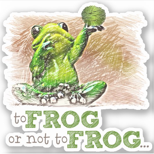 カエルかカエルか… シール (正面)