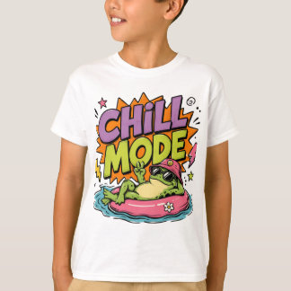 カエルがリラックス ファンキーフロッグTシャツ 子供服 Tシャツ