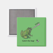 カエルが俳句の虫を捕まえる！ マグネット (正面/裏面)