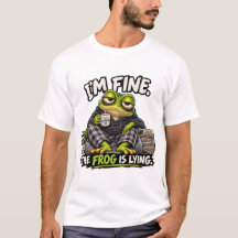 カエルが嘘をついているよ "I'm Fine" Tシャツ