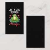 カエルが大好きなかわいいカエル少女の娘 名刺 (正面/裏面)