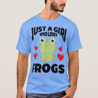 カエルが大好きな女の子かわいい緑のカエルの衣装 Tシャツ