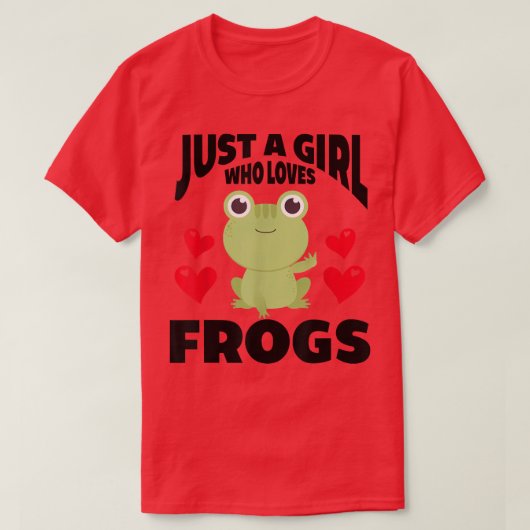 カエルが大好きな女の子かわいい緑のカエルの衣装 Tシャツ (デザイン正面)