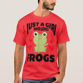 カエルが大好きな女の子かわいい緑のカエルの衣装 Tシャツ