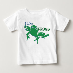 カエルが好きなグラフィックTシャツ ベビーTシャツ