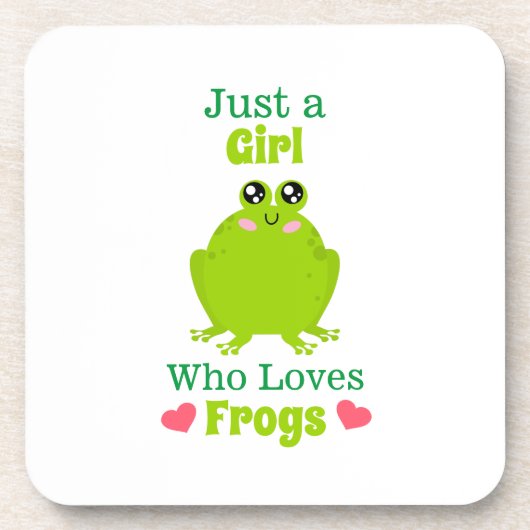 カエルが好きな女の子 コースター (正面)