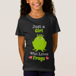 カエルが好きな女の子 Tシャツ