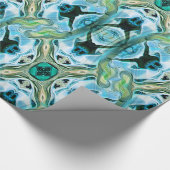 カエルが泳いで…... ラッピングペーパー (角)