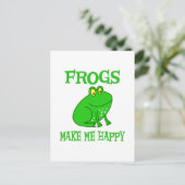 カエルが私を幸せにする ポストカード (スタンド正面)