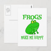 カエルが私を幸せにする ポストカード (正面/裏面)