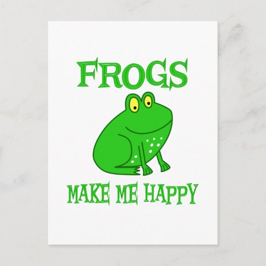 カエルが私を幸せにする ポストカード (正面)
