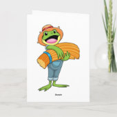 カエルが麦わら帽子の農夫 カード (裏面)