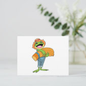 カエルが麦わら帽子の農夫 ポストカード (スタンド正面)