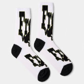 カエルが「Frogs」という言葉に登るシルエット ソックス (右)