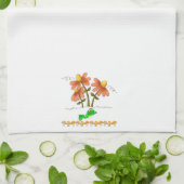 カエルきのこのフローラキッチンハンドタオル キッチンタオル (折り畳み)