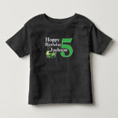カエルくんのバースデー 5歳の誕生日 トドラーTシャツ (正面)
