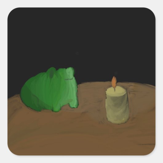 カエルさん スクエアシール (正面)