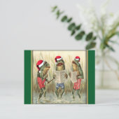 カエルたちがクリスマスに元気に歌う シーズンポストカード (スタンド正面)