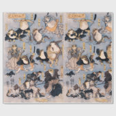 カエルたちの歌舞伎ステージ遊のヒーロー ラッピングペーパー (フラット)