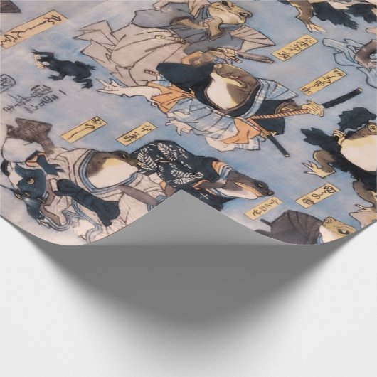 カエルたちの歌舞伎ステージ遊のヒーロー ラッピングペーパー (角)