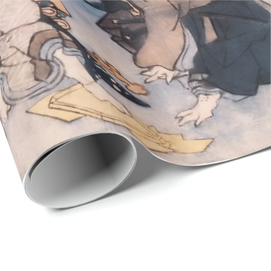 カエルたちの歌舞伎ステージ遊のヒーロー ラッピングペーパー (ロールコーナー)