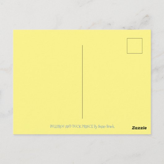カエルとアヒルの王子。イースターお洒落ポストカード ポストカード (裏面)
