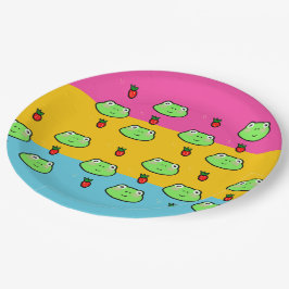 カエルとイチゴの恋人 ペーパープレート