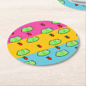 カエルとイチゴの恋人 ラウンドペーパーコースター (アングル)