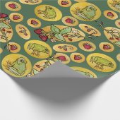 カエルとイチゴ ラッピングペーパー (角)