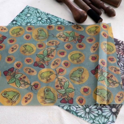 カエルとイチゴ 薄葉紙
