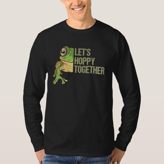 カエルとカエルを一緒にがんばろう Tシャツ (正面)
