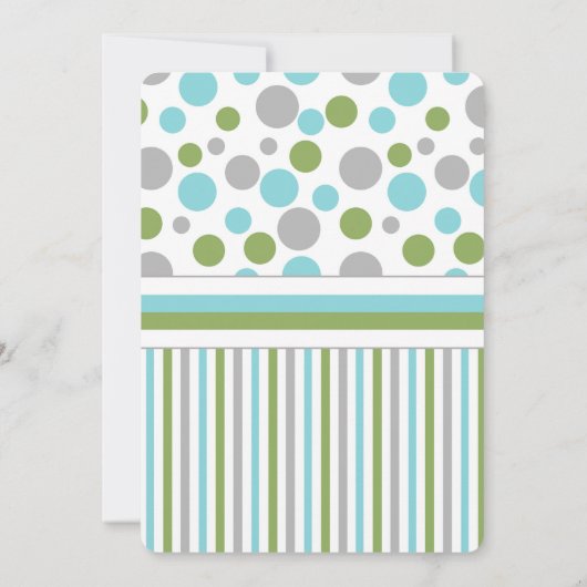 カエルとカタツムリのボーイベビーシャワー招待状3471 招待状 (裏面)