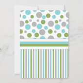 カエルとカタツムリの男の子ベビーシャワー招待状 3471 招待状 (裏面)