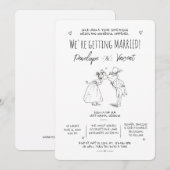 カエルとキスするプリンセスの結婚式 招待状 (正面/裏面)