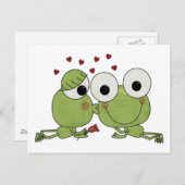 カエルとキスのバレンタインのギフトは シーズンポストカード (正面/裏面)