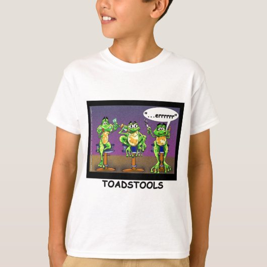 カエルとキノコのTシャツ Funny Gifts Tシャツ (正面)