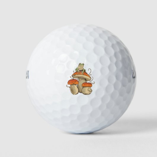 カエルとキノコ ゴルフボール (正面)