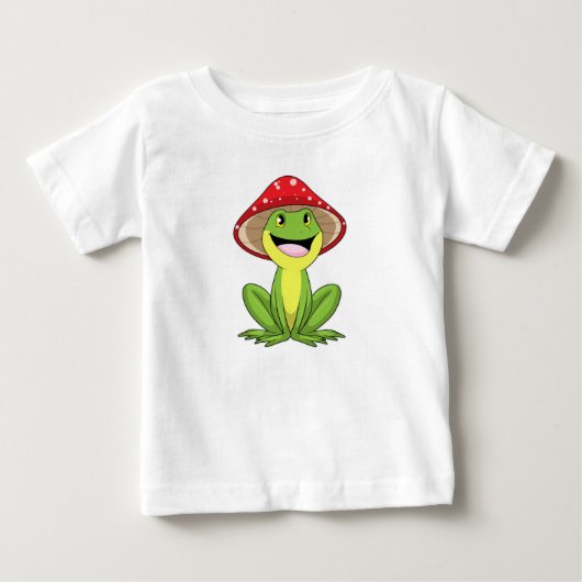 カエルとキノコ ベビーTシャツ (正面)