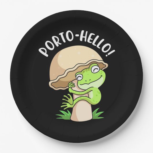 カエルとキノコ ペーパープレート (正面)